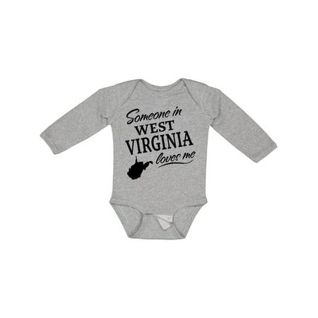 

Inktastic Someone in West Virginia Loves Me Gift Baby Boy or Baby Girl Long Sleeve Bodysuit