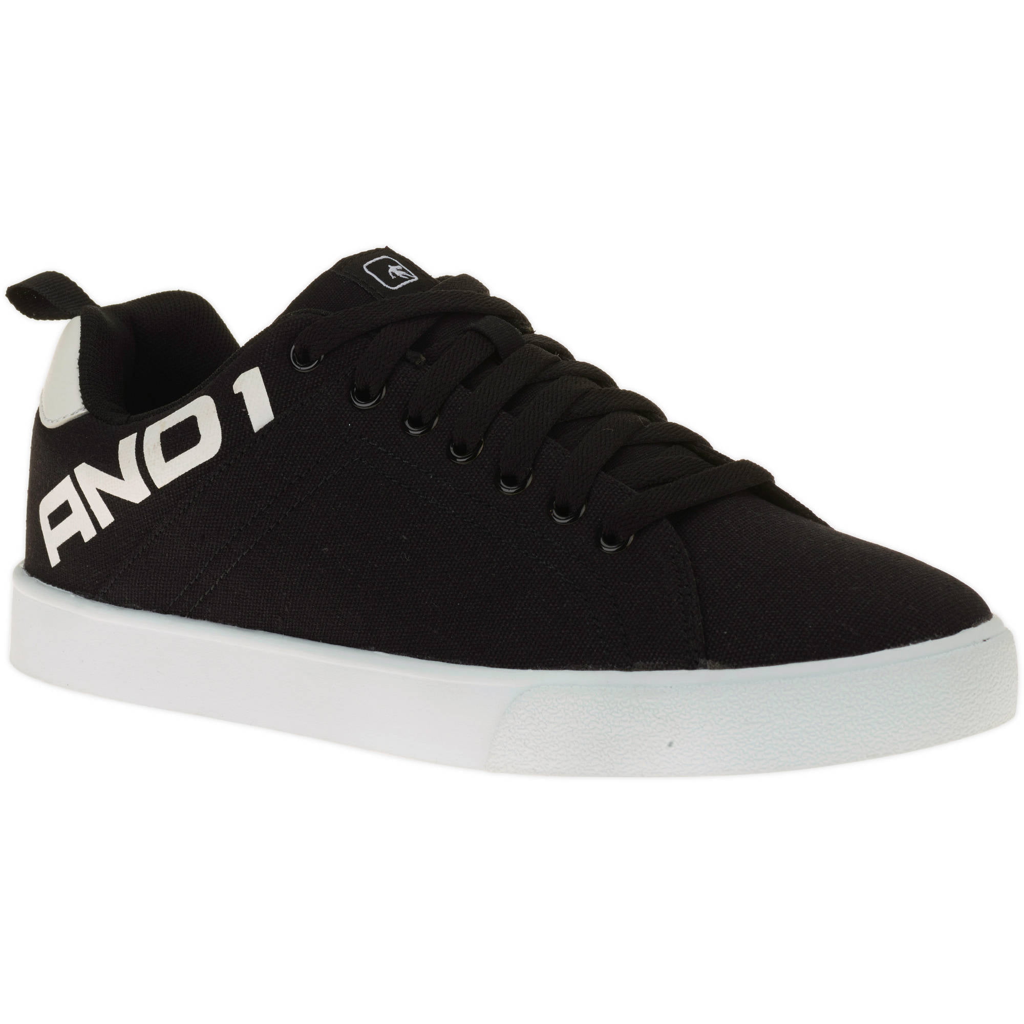 11 10 And1 Fundamental Men’s Low Cut Canvas Sneakers Black/White 7 