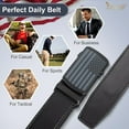 thumbnail image 6 of JASGOOD Leather Ratchet Belt for Men American Flag 4th of July Patriotic Belts for Casual Work, 6 of 6