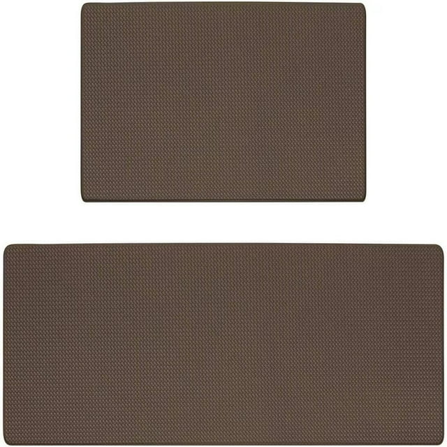 Tapis de Cuisine 2 Pcs Tapis de Cuisine Coussinés Anti-Fatigue Tapis de Cuisine pour Plancher Tapis Antidérapant pour Poste de Travail Debout Ensemble de Tapis de Cuisine Imperméable pour Plancher de Cuisine Bureau