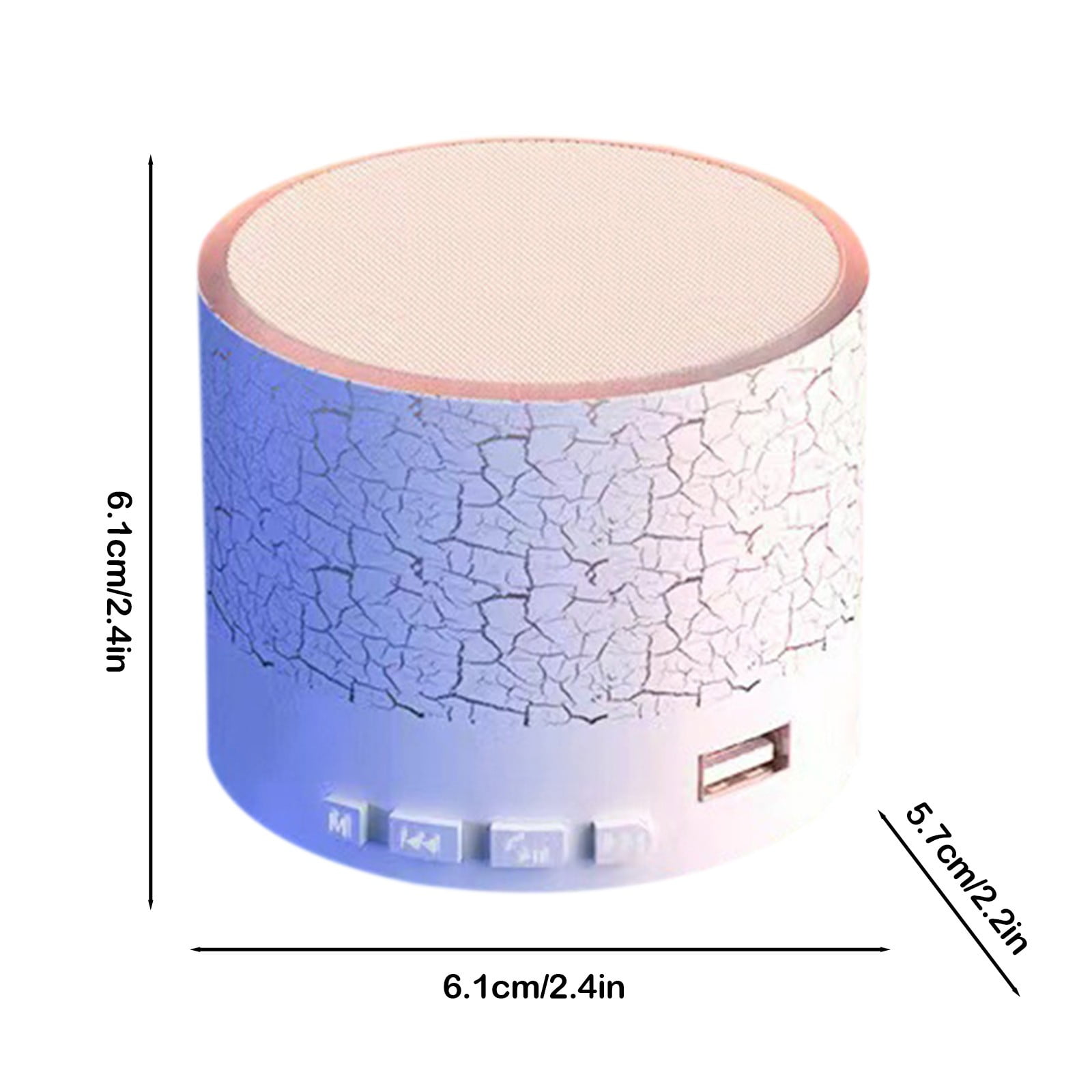 3 Set of Small Crack Bluetooth Speaker Outdoor Portable Subwoofer Wireless Small Speaker Home Desktop Luminous Mini Speaker