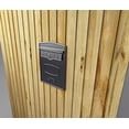 thumbnail image 5 of Mounted through a masonry wall or fence, mail is delivered through the front flap and retrieved from the rear lockable secure access door., 5 of 8