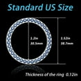 thumbnail image 2 of Blue Bling Crystal Rhinestone Car Engine Ignition Button Ring, Emblem Sticker, Girly Car Interior Accessory Decoration for Push to Start Button Cover, AC Control Knob,Car Shift Cover…, 2 of 6