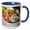 Blue/White, variant on 3drose, Cuisine, Poisson Cru, Les Tipaniers Hotel, Moorea - Oc13 Dpb0152 - Douglas Peebles, 11oz Two-tone Green Mug