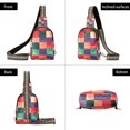 thumbnail image 7 of FORMRS Womens Crossbody Sling Bag Travel Daypack Shoulder Chest Backpack, Red and Purple Plaid Pattern, 7 of 7