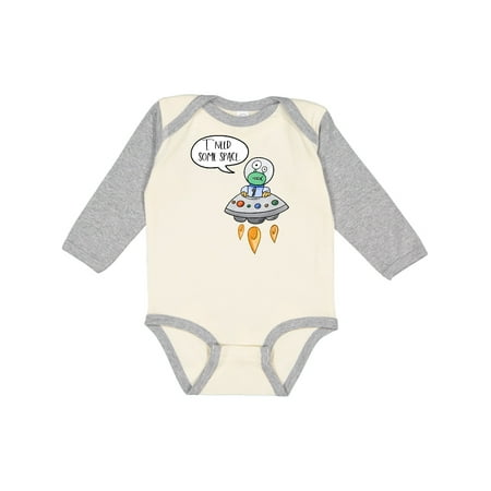 

Inktastic I Need Some Space Alien Gift Baby Boy or Baby Girl Long Sleeve Bodysuit