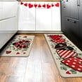 thumbnail image 6 of Valentine''s Day Ladybug Kitchen Rugs Set of 2, Red Black Love Heart Eucalyptus Leaves Plaid Stripes Kitchen Mats Decor, Anniversary Wedding Floor Door Mat Home Decorations -17x30 and 17x47 Inch, 6 of 6