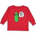 thumbnail image 3 of Inktastic Just Dill with It Chill Dill Pickle in Sunglasses Boys or Girls Long Sleeve Toddler T-Shirt, 3 of 5