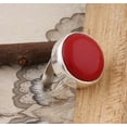 thumbnail image 3 of Natural Certified Red Coral Gemstone Moonga Astrological Ring 925 Sterling Silver Handmade Birthstone Jewelry Ring For Men, 3 of 4