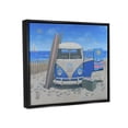thumbnail image 3 of Stupell Industries Tropical Summer Beach Van Coastal Painting Black Floater Framed Art Print Wall Art, 3 of 6