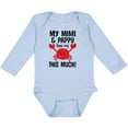 thumbnail image 3 of Inktastic Mimi and Pappy Love Me Gift Boys or Girls Long Sleeve Baby Bodysuit, 3 of 5