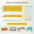 thumbnail image 5 of Indoor/Outdoor Bench Cushion, Waterproof Patio Bench Seat Cushion with Non-Slip Bottom, Tufted Bench Cushions for Indoor/Outdoor Furniture, 54x16x4 inch, Yellow, 5 of 10