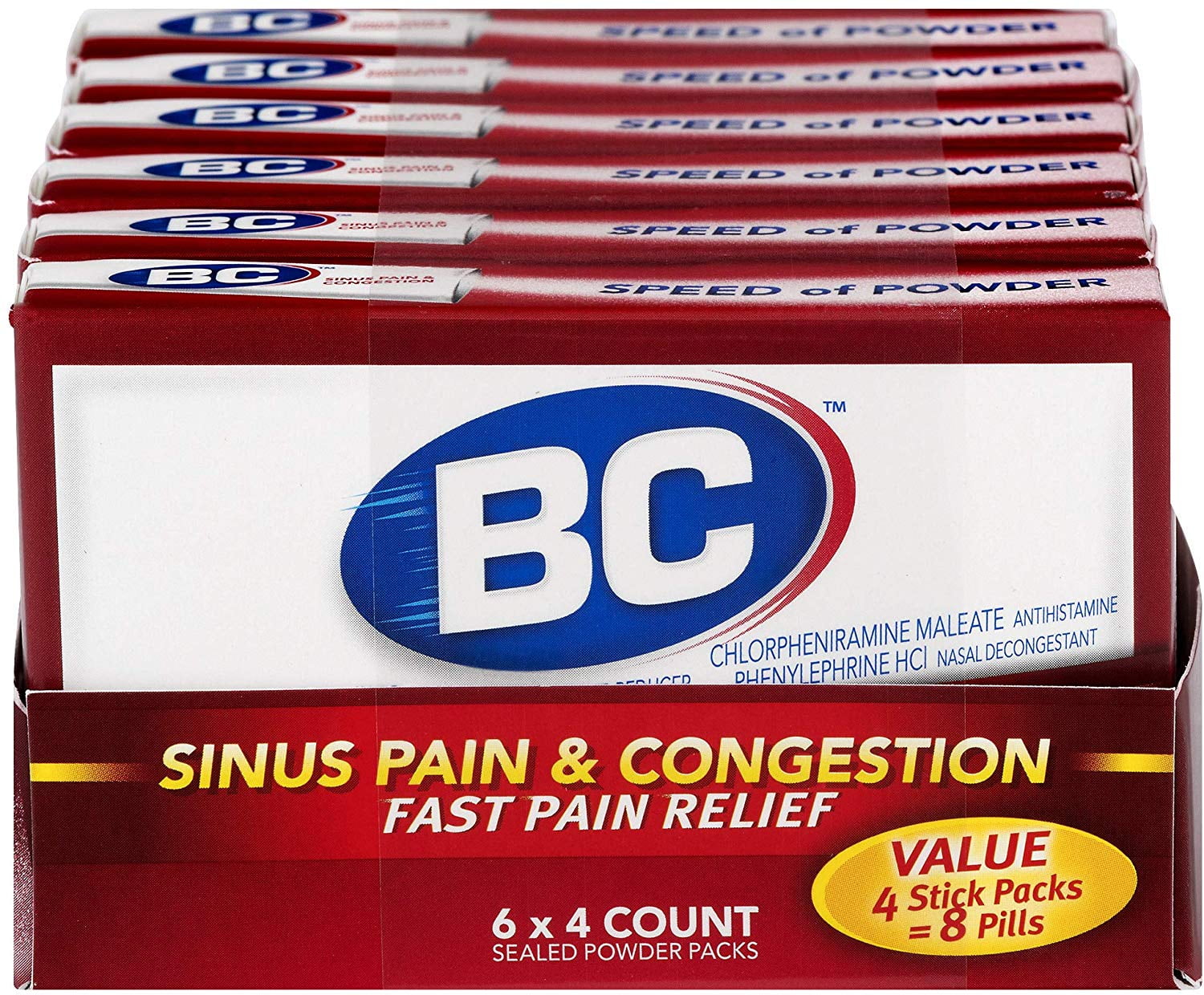 BC Sinus Pain and Congestion Powder for Fast Pain Relief with