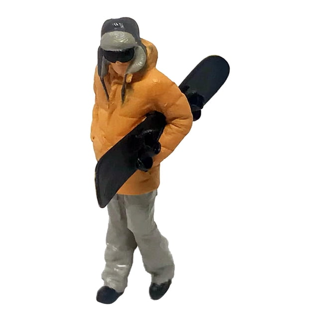 MERIGLARE 1/64 Mini Skiing Figure Sand Table Scene Sand Table Tiny People Scenery Scenario C