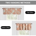 thumbnail image 4 of Modern Painting Style Curtain Valance, Leaves Print Velvet Drape Valance for Bedroom, Rod Pocket Small Window Treatment for Nursery 1 Panel, 52 x 18 Inches, 4 of 6
