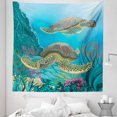 thumbnail image 1 of Ocean Tapestry, Illustration of 2 Sea Turtles Swimming Underwater Aquatic Wildlife Colorful, Fabric Wall Hanging Decor for Bedroom Living Room Dorm, 5 Sizes, Multicolor, by Ambesonne, 1 of 1