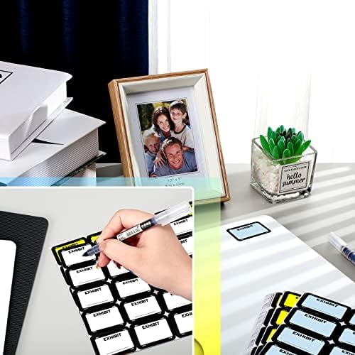 1000 Pcs Legal Exhibit Stickers Labels 1.65 x 1'' Plaintiff Exhibit Tabs Name Tags Stickers Blank File Folder Labels for Court Divider Office Legal Document File Classification(White, Blue, Yellow)