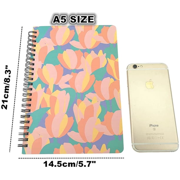 Cuaderno En Espiral A5 Con Forro De Diario, Bloc De Notas De Tapa Dura, 80 Hojas, Encuadernado Con Alambre, Cuaderno De Presupuesto Para Oficina, Escuela, Hogar