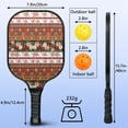 thumbnail image 4 of Pickleball Paddles Set,Pioneer Flower Floral Print Pattern Fiberglass Surface Pickleball Racket Set with 2 Indoor Outdoor Pickleball Balls and Pickleball Bag,Pickle-ball Equipment, 4 of 6