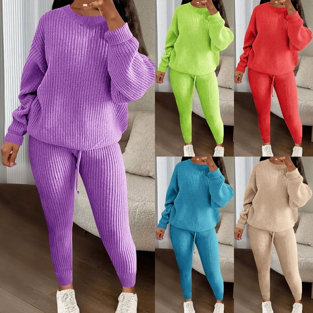 Sentmoon Pyjama à Boutons pour Femme Hauts pour Femme et Pantalons pour Femme Grande Taille Col Rabattu Tenue d'Intérieur pour Femme Manches Longues avec Imprimé Pyjama pour Femme Automne pour Sorties Décontractées
