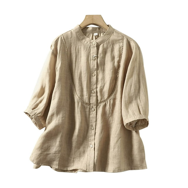 CEHVOM Blouse Mode Femme Manches Courtes Col Rond Décontracté Élastique Confortable en Liquidation