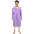 thumbnail image 3 of Utoimkio Boys Girls Bath Robe Soft Warm Fuzzy Flannel Bathrobes with Belt and Pockets for Kids 3-12 Years, 3 of 8