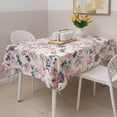 thumbnail image 2 of Rectangle Flower Tablecloth, Floral Blossom Table Cloth, Wrinkle Resistant Table Cover for Dinner Kitchen Picnic Wedding(60 * 84inch), 2 of 6