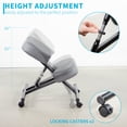 thumbnail image 4 of DRAGONN (By VIVO) Ergonomic Kneeling Chair for Home and Office, Gray, 4 of 8