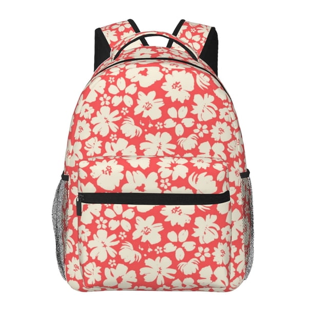 Fotbe Beige Flowers Mochila Casual con Estampado para Escuela, Viajes y Actividades al Aire Libre - Duradera, Ligera y Cómoda
