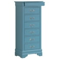 thumbnail image 3 of Glory Furniture Louis Phillipe 7-Drawers Bedroom Lingerie Chest in Teal, 3 of 3