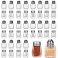 thumbnail image 1 of SHIQI-100 Pcs Mini Salt and Pepper Shakers 0.5 Oz, Small Bulk Cube Glass Spice Shaker Container Tiny Glass Seasoning Jars with Stainless Steel Lid for Travel Home Camp Restaurant Party Supplies, 2 St, 1 of 4
