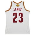 thumbnail image 3 of Men's Mitchell & Ness LeBron James White Cleveland Cavaliers 2015/16 Hardwood Classics Authentic Jersey, 3 of 3