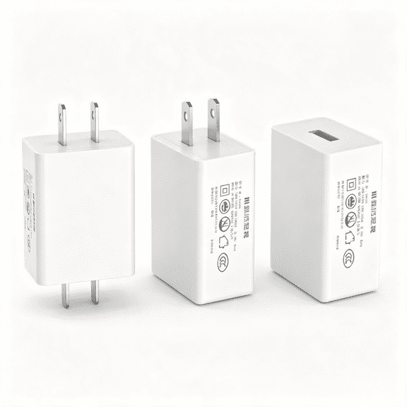 USB Wall Charger, 5V 2A US Plug Power Adapter, FCC Certified Portable Travel Charger Block for Phones, Tablets, White