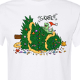 thumbnail image 4 of Inktastic Tiny Dinosaur Destroying Christmas Tree T-Shirt, 4 of 5