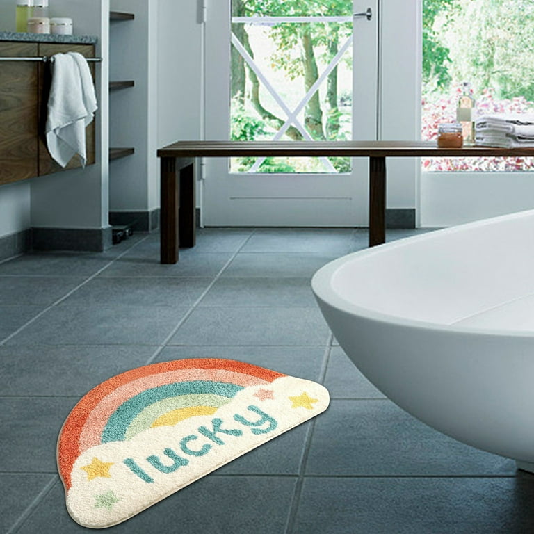 BATHROOM MAT ROUND - Soft Microfiber Bathroom Printed Quick-Drying Mats