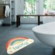 thumbnail image 3 of Alfombra semicircular de baño 50x80cm • Alfombra absorbente de secado rápido • Respaldo antideslizante • Textura suave de franela • Felpudo interior, 3 of 3