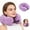 Purple, variant on 1Pcs Carry-On Travel Pillow with Storage Holds 8-10 Clothing Items, 100% Pure Memory Foam Neck Pillow with Washable Cover for Airplane, Train Car and Space-Saving Travel 35 Inch Black
