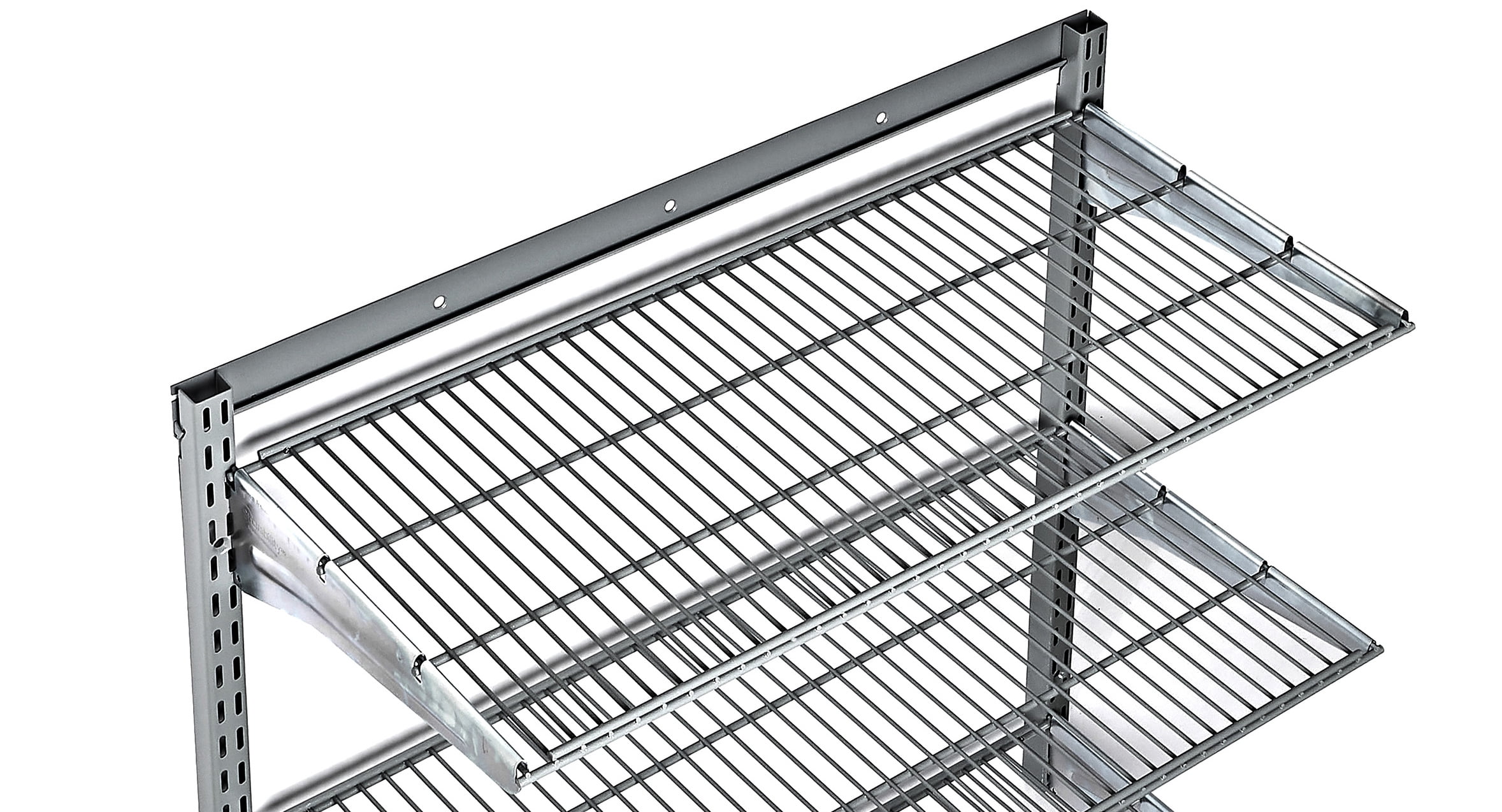 Triton Products Heavy Duty 3 Tier Wire Shelf, Gray, 375 lb. Capacity