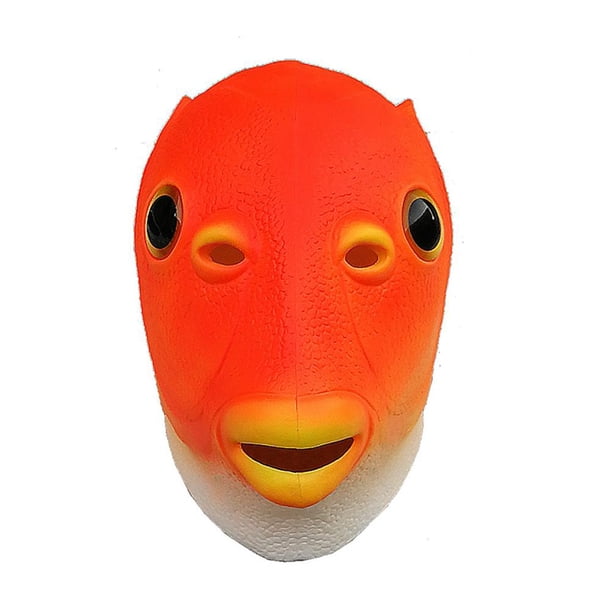 Divertida Cubierta De Cabeza De Pez, Disfraz De Látex De Pez Verde, Accesorio De Animal Para Cosplay, Artículos Para La Cabeza, Suministros Para Fiestas Eigraketly FN007638-02