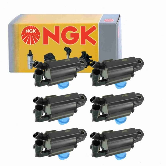 6 pc NGK 48905 Ignition Coils for 1415199 178-8397 673-1203 88921376 90919-02216 920-1048 E592 E758 GN10688 IC294 UF-228 UF228 Spark Plug Wire Boot