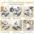 thumbnail image 4 of Costway 6 in 1 Baby Walker Adjustable Walker & Activity Center with Music 6-14 Months Gray, 4 of 9