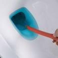 thumbnail image 4 of Golf Toilet Brush Set - 360° Cleaning with Automatic Opening Lid, Waterproof Non-Slip Base, Quick-Drying Bristles - White/Yellow/Orange - 15.74" Handle, 4 of 7