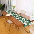 thumbnail image 2 of Yayeee Table Runner 90 inches Long for Home Kitchen Rectangle Dining Table Holiday Party Decoration, Light Green Camouflage Design, 2 of 7