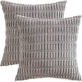 thumbnail image 6 of Wehilion Pack of 2 Corduroy Decorative Throw Pillow Covers Soft Boho Striped Pillow Covers Modern Farmhouse Christmas Home Decor for Sofa Living Room Couch Bed, 6 of 6