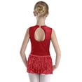 thumbnail image 2 of YONGHS Big Girls Rumba Samba Salsa Jazz Dance Costume Tutu Skirt Leotard Tassel Latin Dance Dress Red 10, 2 of 7
