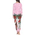 thumbnail image 4 of Conjunto de pijama de manga larga para mujer, ropa de dormir con diseño navideño, para Primavera e invierno, envío directo, 4 of 4