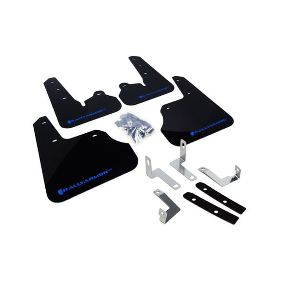 Rally Armor for 12  Impreza 5dr Hatch/4dr Sedan UR Black Mud Flap w/ Blue Logo Fits select: 2012-2016 SUBARU IMPREZA