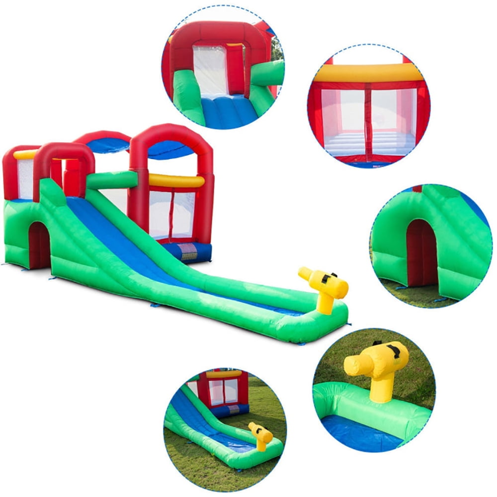 Aimee Lii Inflatable Moonwalk Slide Bounce House with Storage Bag, Kids Bounce House for 3-10