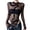 L, variant on Women's Graphics Snake Sheer Mesh Long Sleeve Bodysuit Tops See Through Jumpsuit Leotard Clubwear