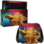 MightySkins NISWI-The Golden Dragon Skin Compatible with Nintendo Switch Wrap Cover Sticker - The Golden Dragon